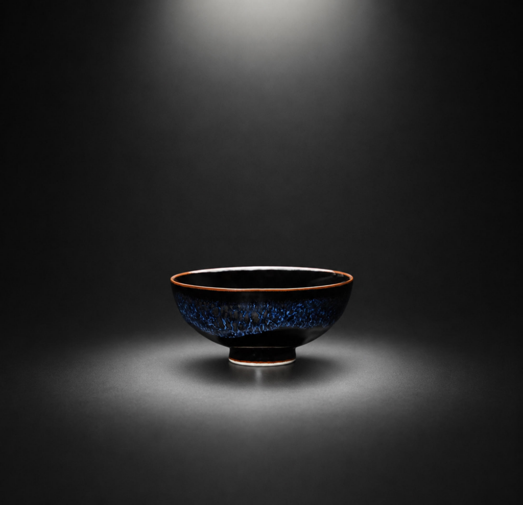 真右エ門「青き明星」飯碗。灼熱の猛火が生んだ石の理性の結晶。